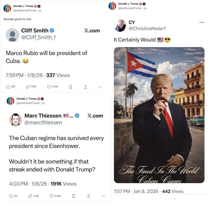 'Доки не стало надто пізно': Трамп пригрозив Венесуелі і Кубі 'Доки не стало надто пізно': Трамп пригрозив Венесуелі і Кубі