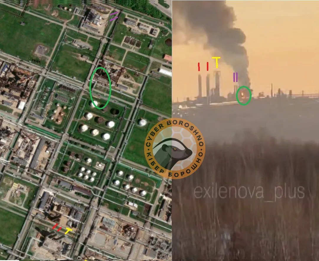 У російській Уфі атаковано НПЗ, сталась пожежа: чорний дим видно здалеку. Фото і відео